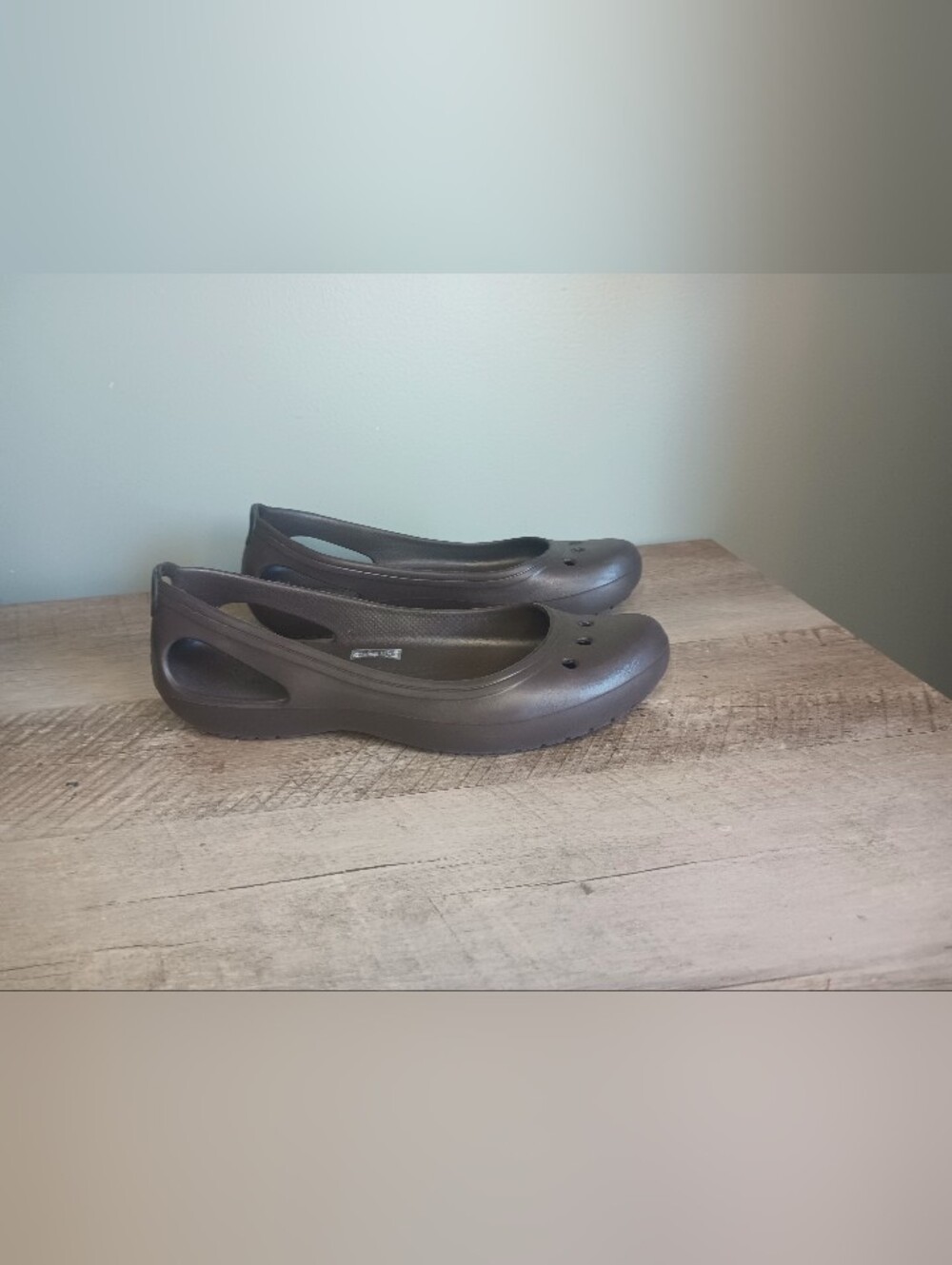 Crocs Womens Kadee Flats S 9 Espresso Ballet Lightweight Classic Office Travel
